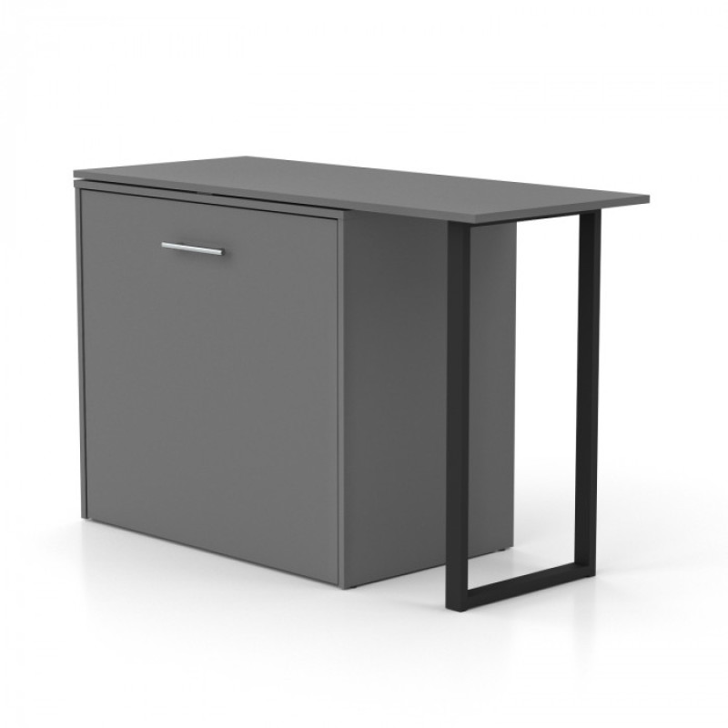 Кровать-трансформер + Письменный стол + Комод Sirim-D (3 в 1) / (Графит) - 2